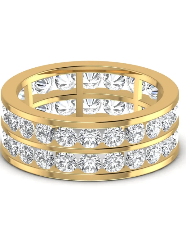Sparkle Two line 4.84CT Diamond Band For Women's